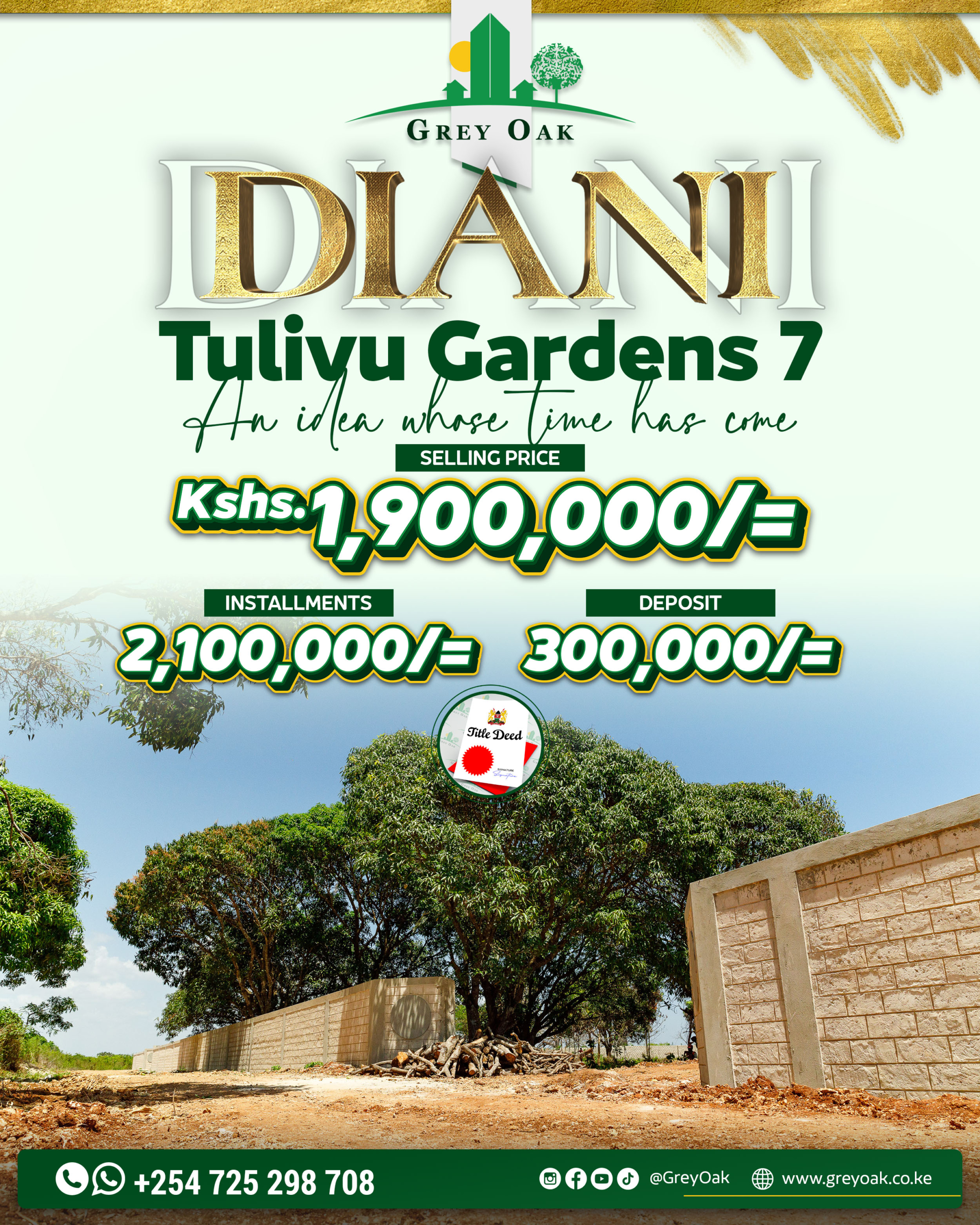 DIANI - TULIVU GARDENS 6land for sale in kenya - RealEstateKenya.net