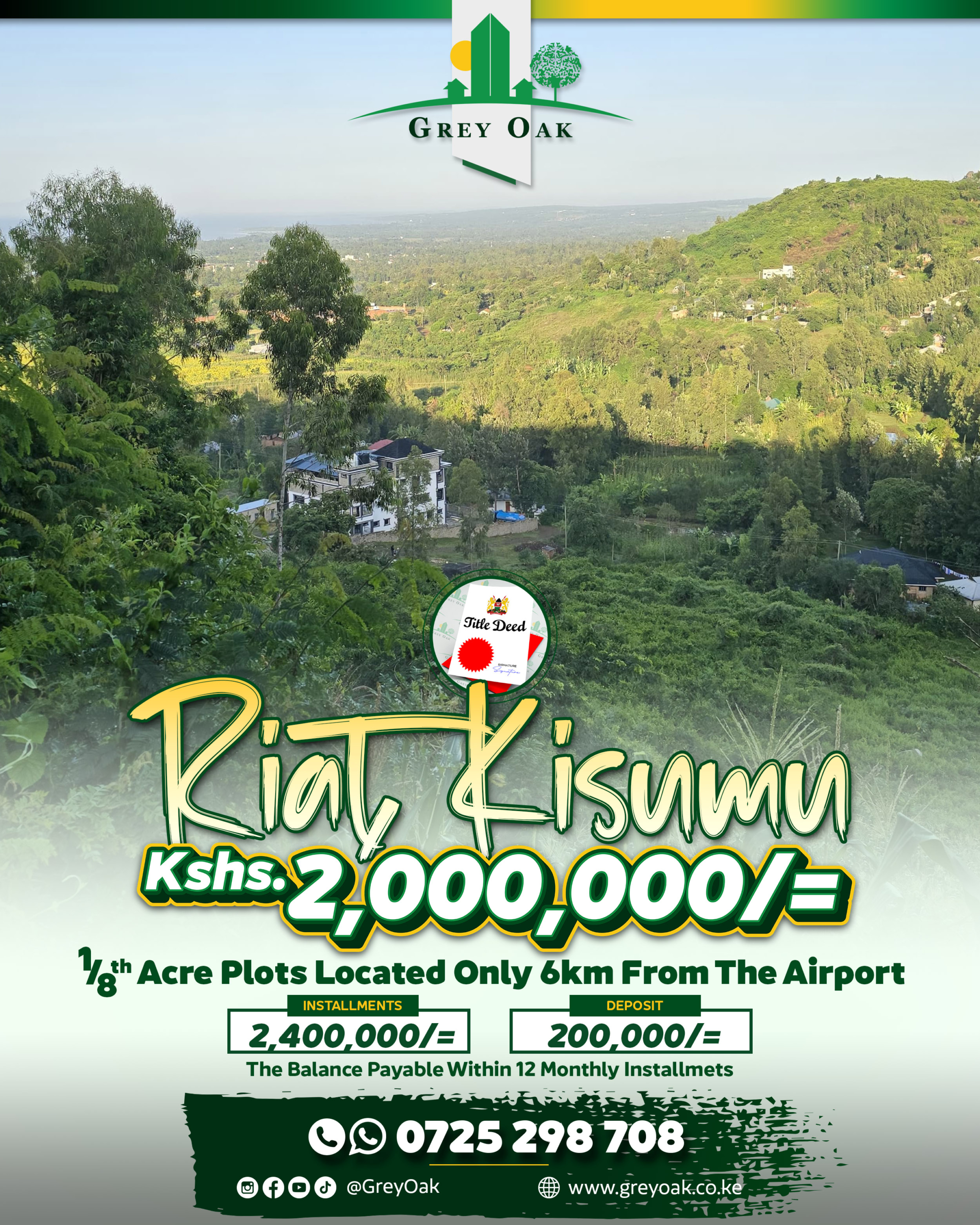 KISUMU RIAT HILLS 3 land for sale in kenya - RealEstateKenya.net